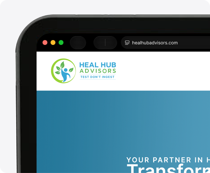 Heal Hub Advisors website mockup