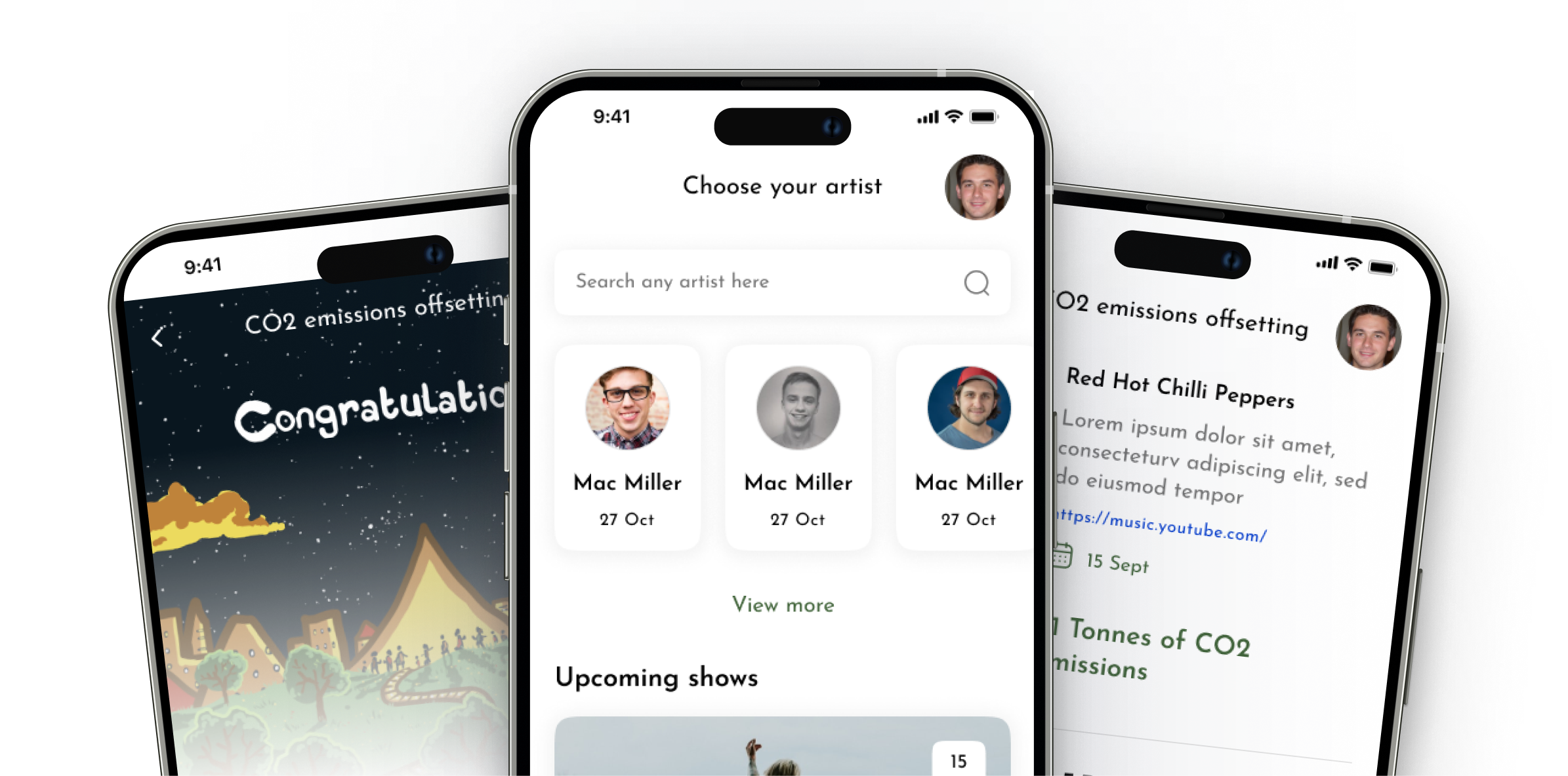 Go Green mobile app hero mockup