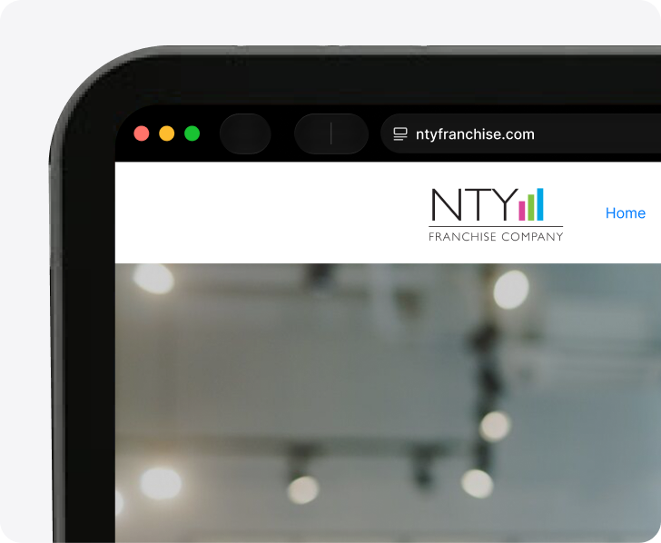 NTY Franchise Company website mockup