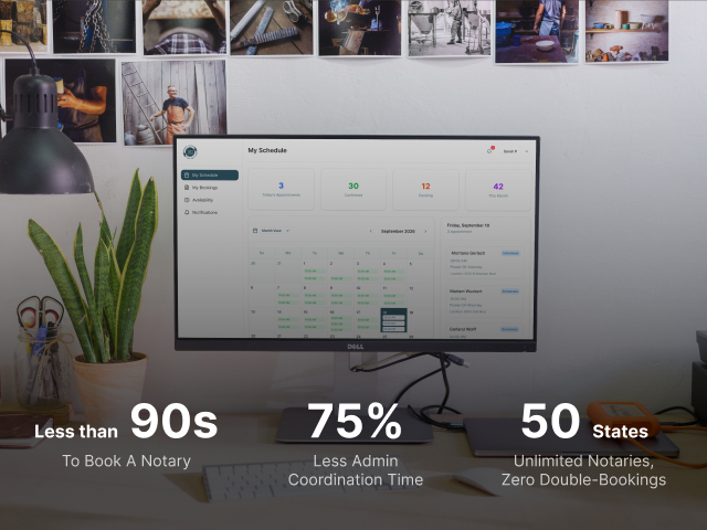 Book Your Notary: Recreating In-Person Trust in a Digital Notarization Platform - case study results on hover