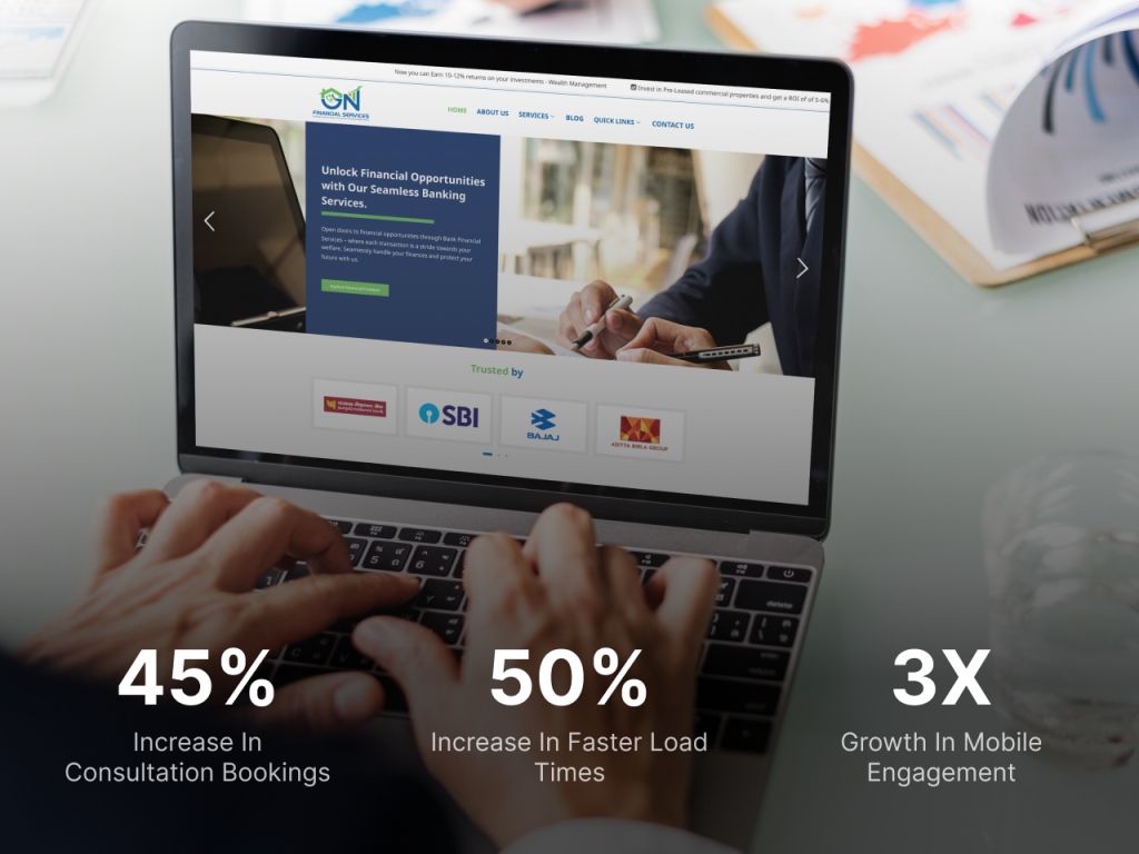 GN Financial Services (G N Financial Services) - case study card, hover state with results