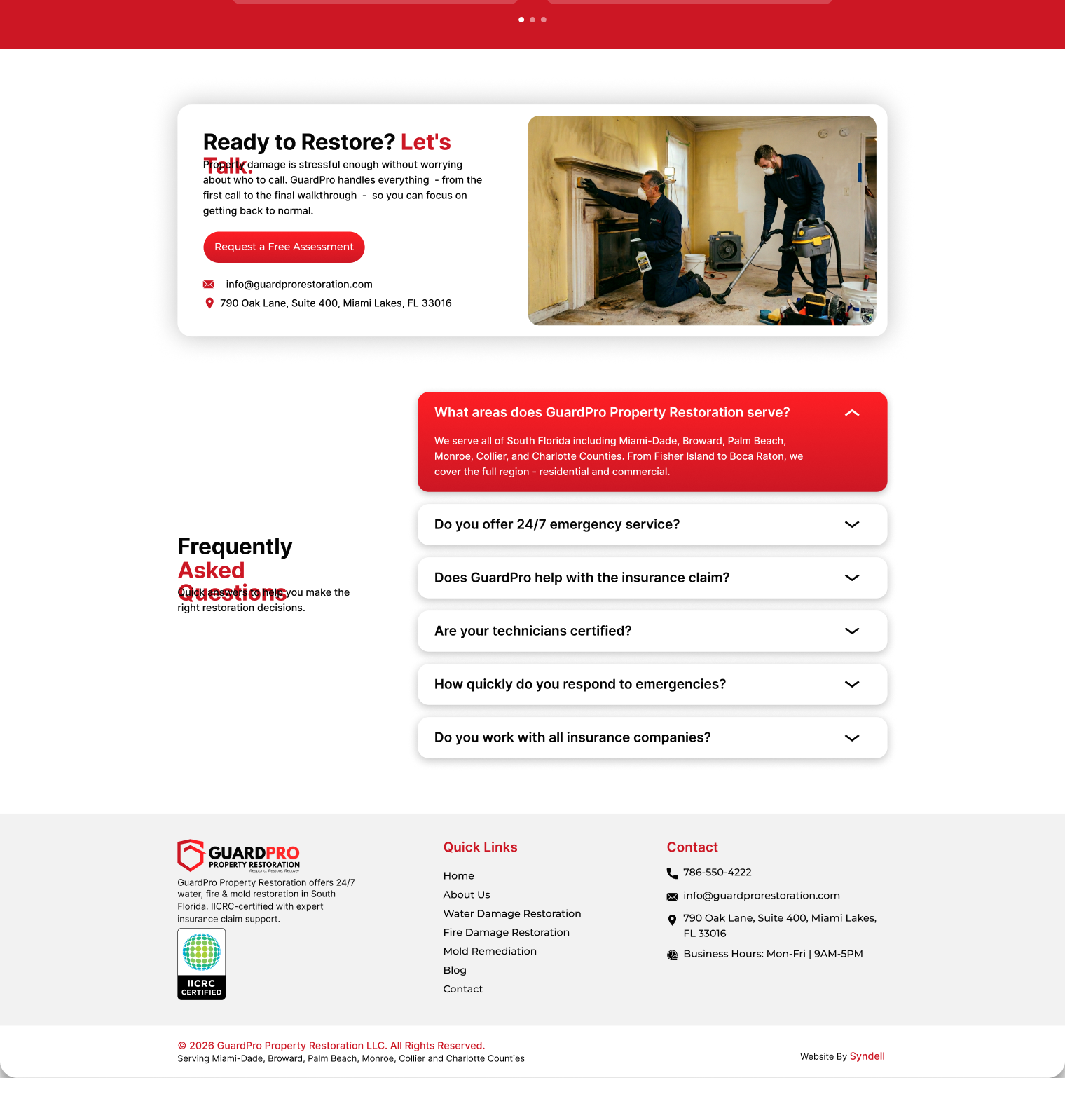 guardpro website screen 2