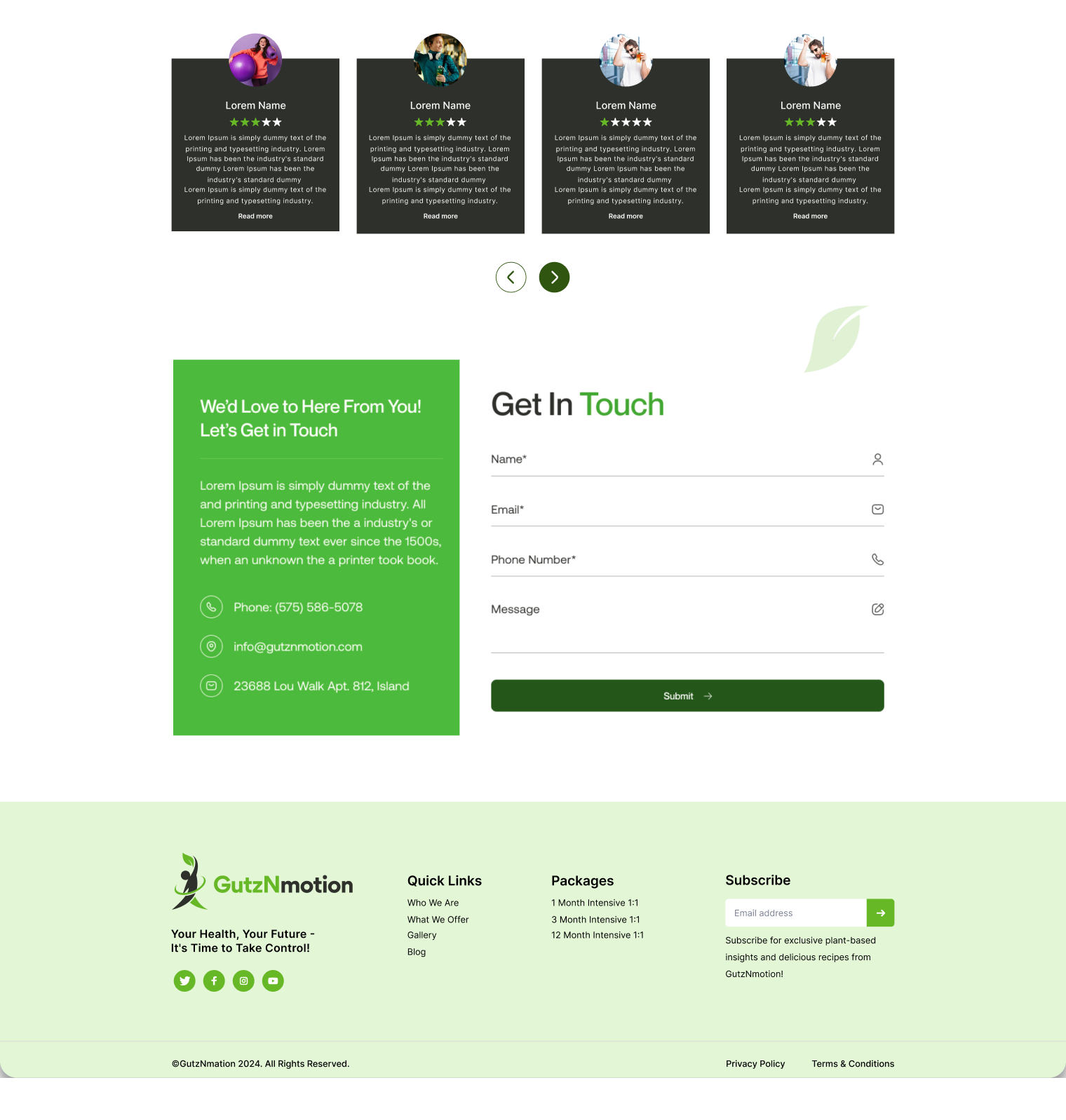 gutznmotion website screen 2