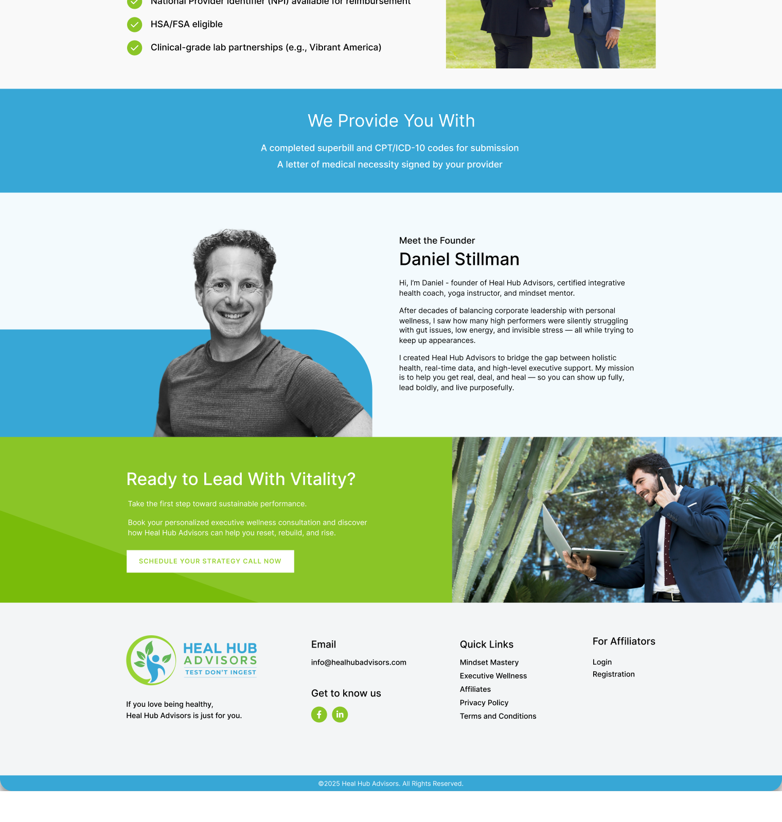 heal-hub website screen 2