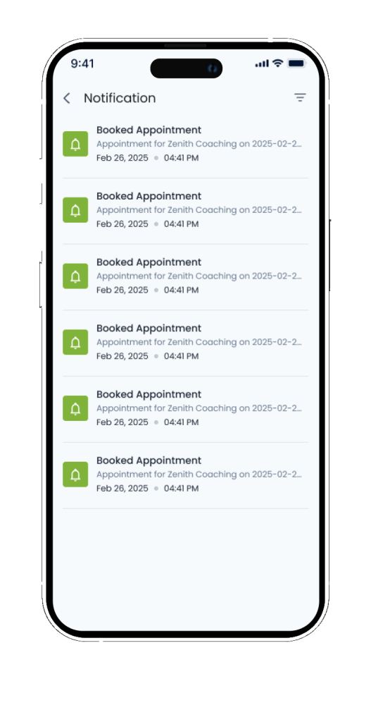 HWA mobile app UI screen 4