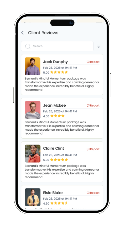 HWA mobile app UI screen 5