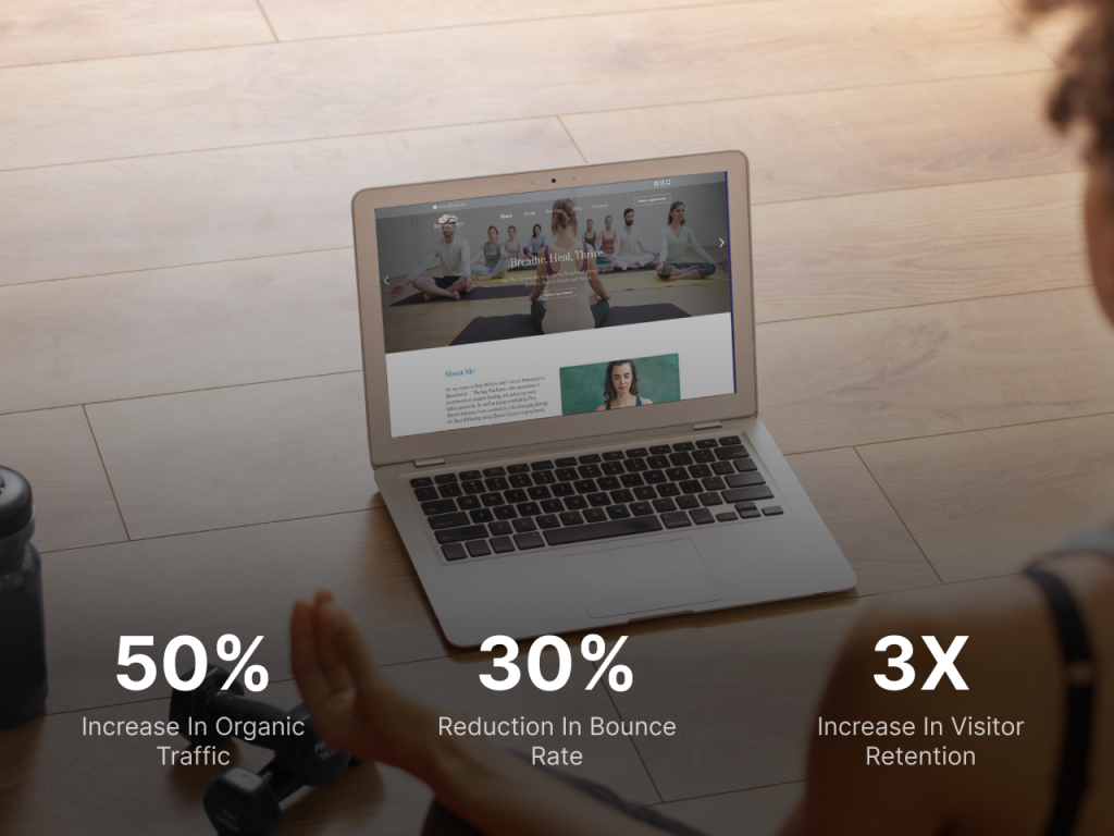 Introspect with Amy - case study card, hover state with results