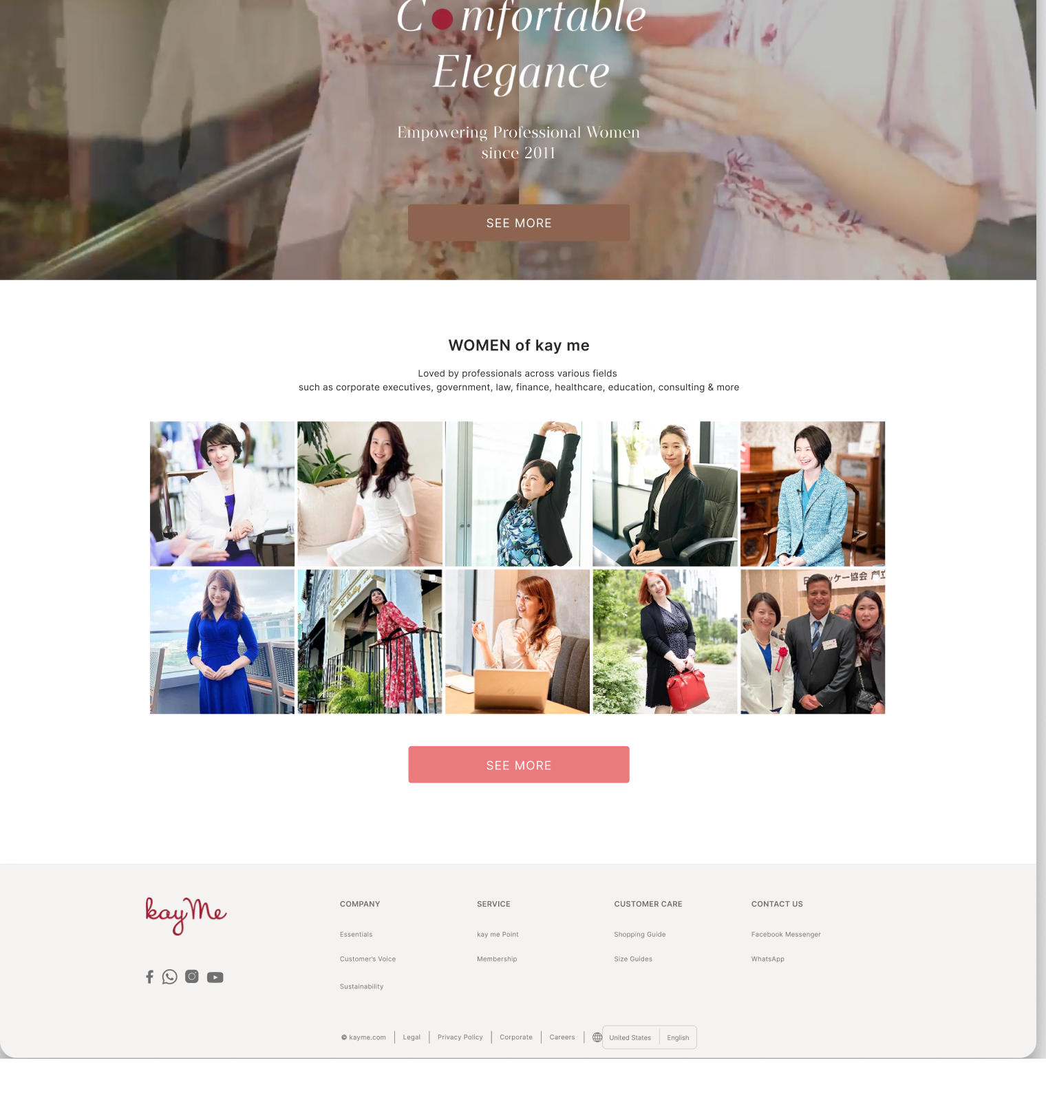 kayme website screen 2