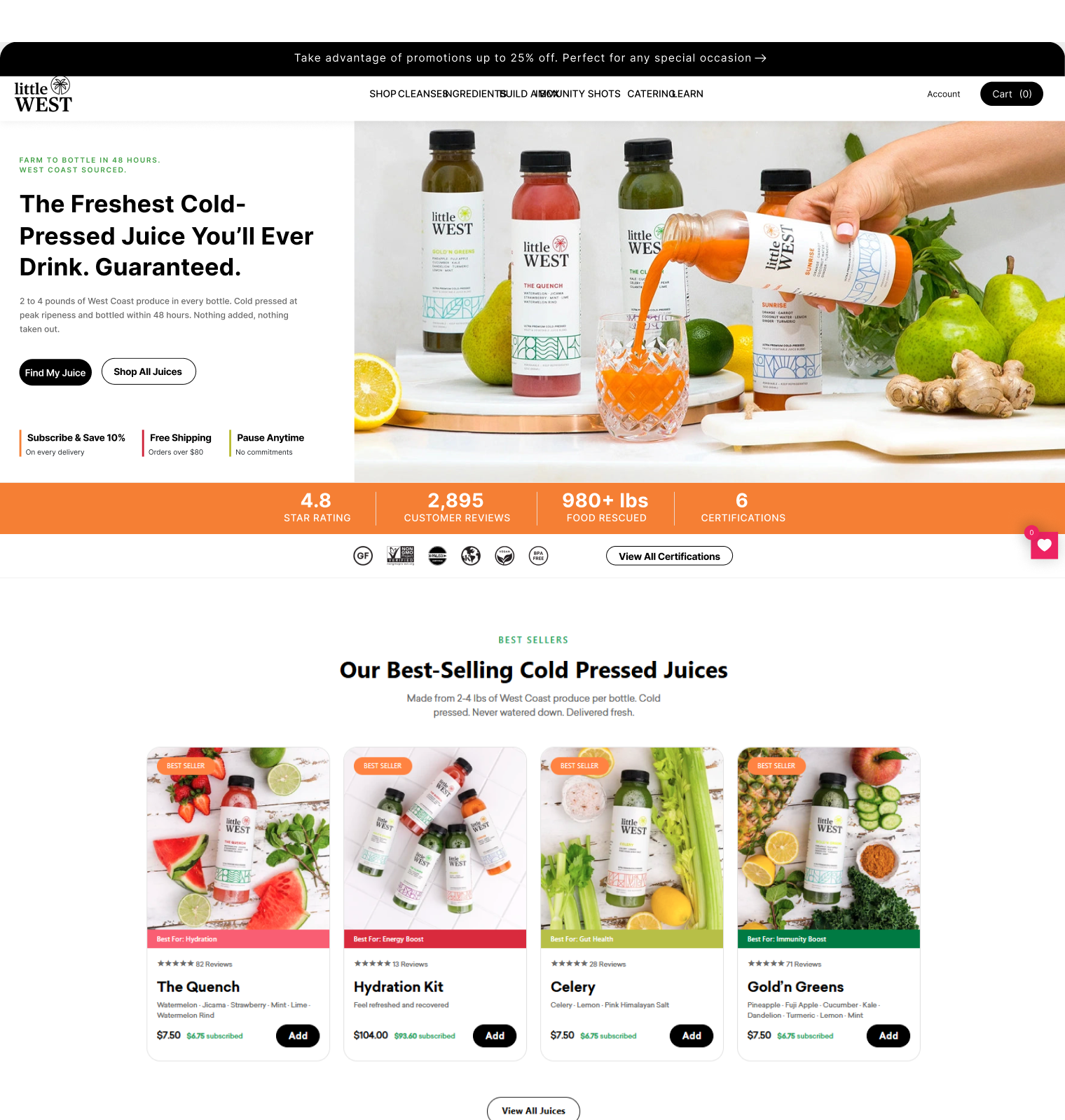 little-west website screen 1