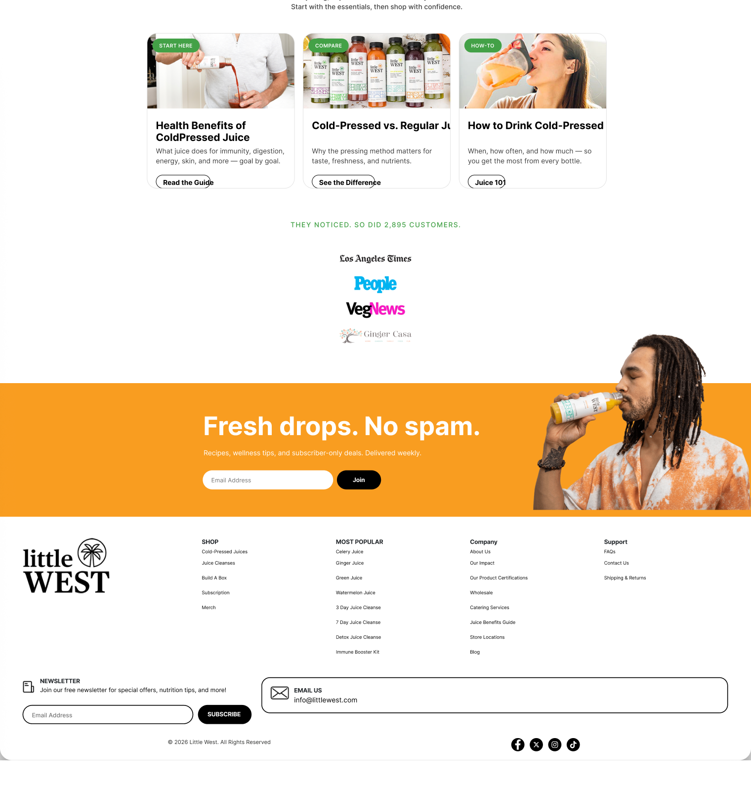 little-west website screen 2