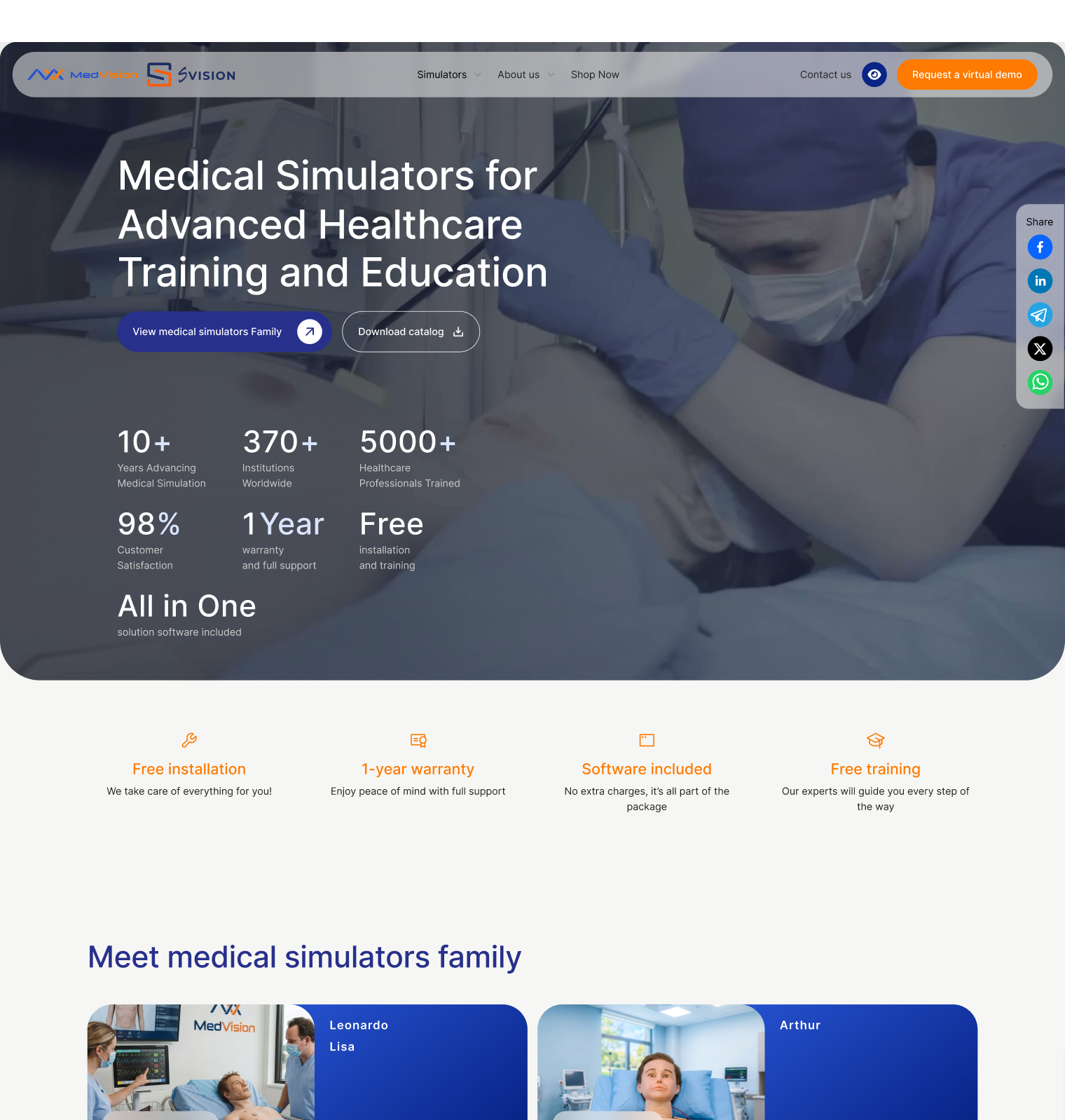 medvision website screen 1
