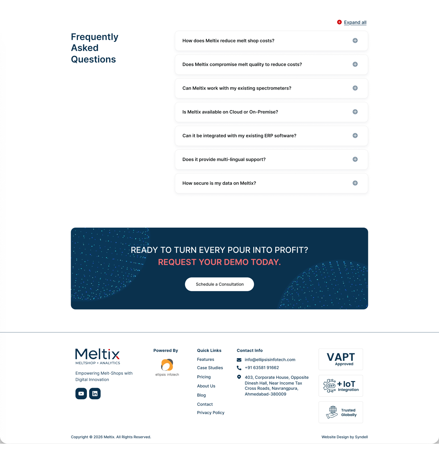 meltix-site website screen 2