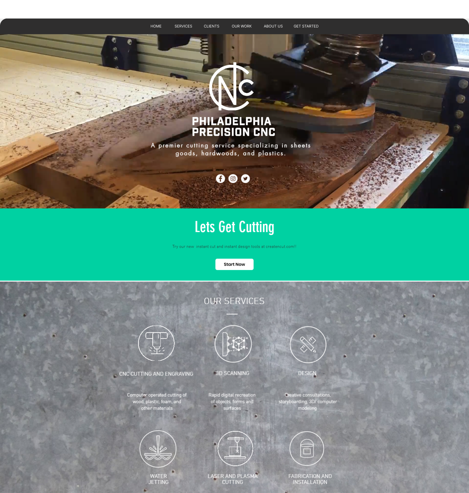 philadelphia-cnc website screen 1
