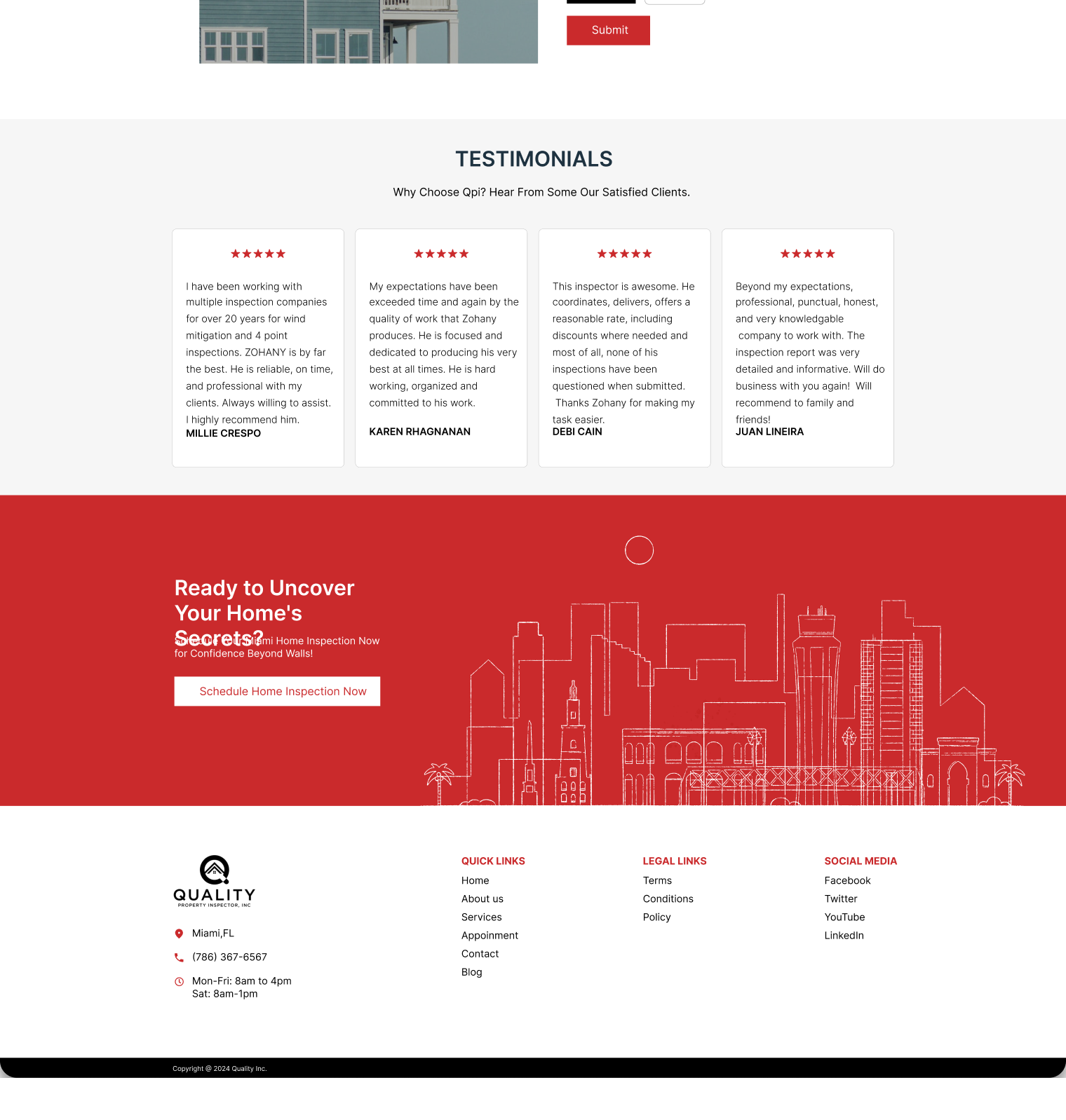 quality-property-inspector website screen 2