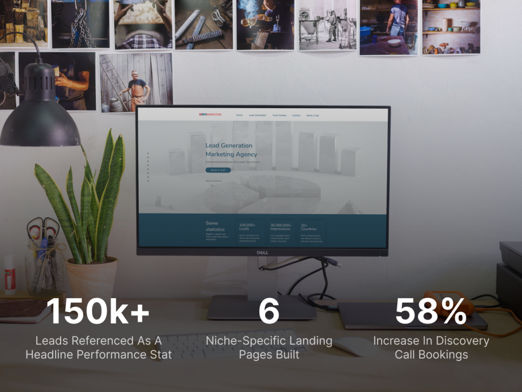 REN Marketing - case study card, hover state with results