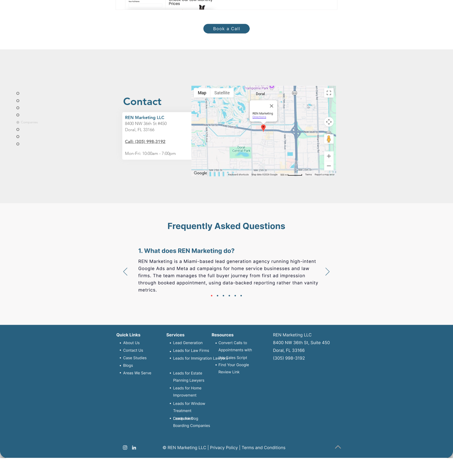 ren-marketing website screen 2