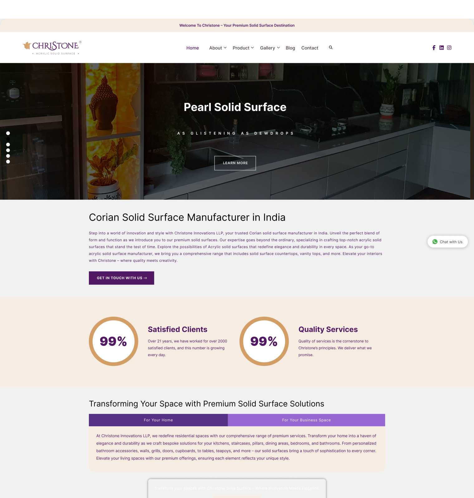 solid-surface website screen 1