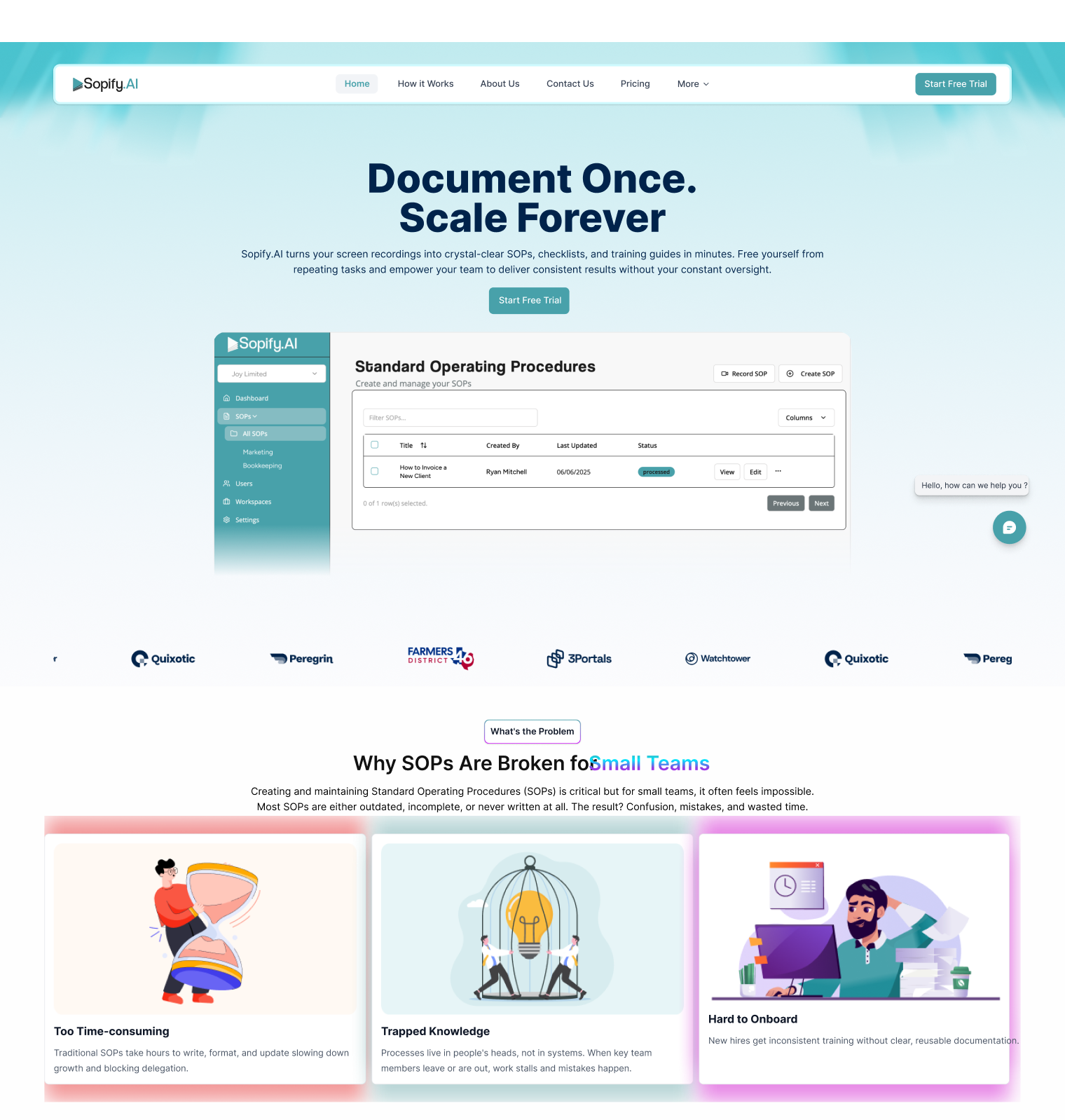 sopify website screen 1