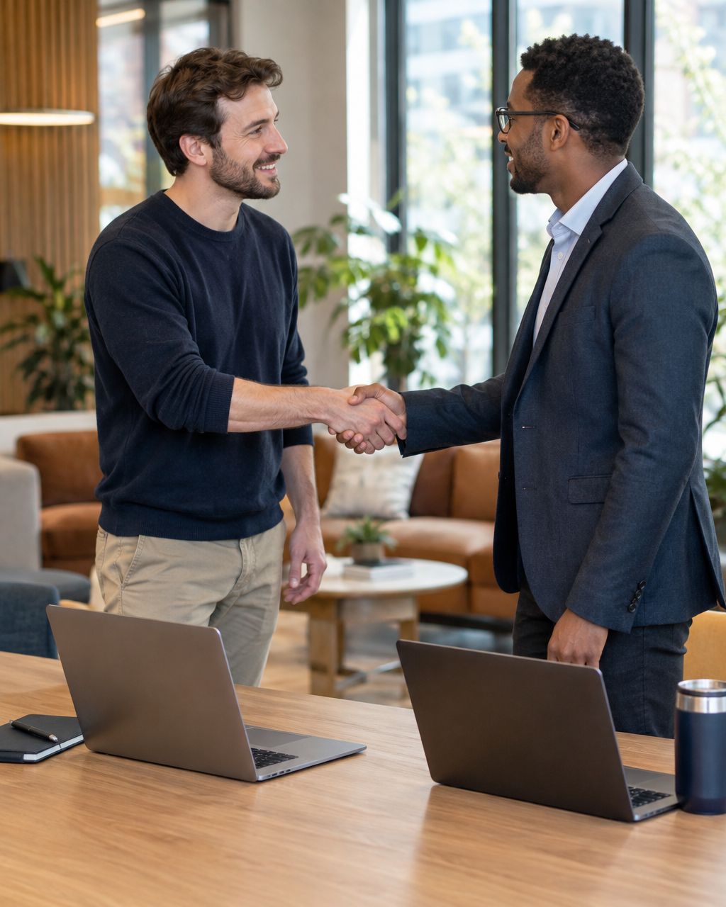 Founder meeting a software development partner