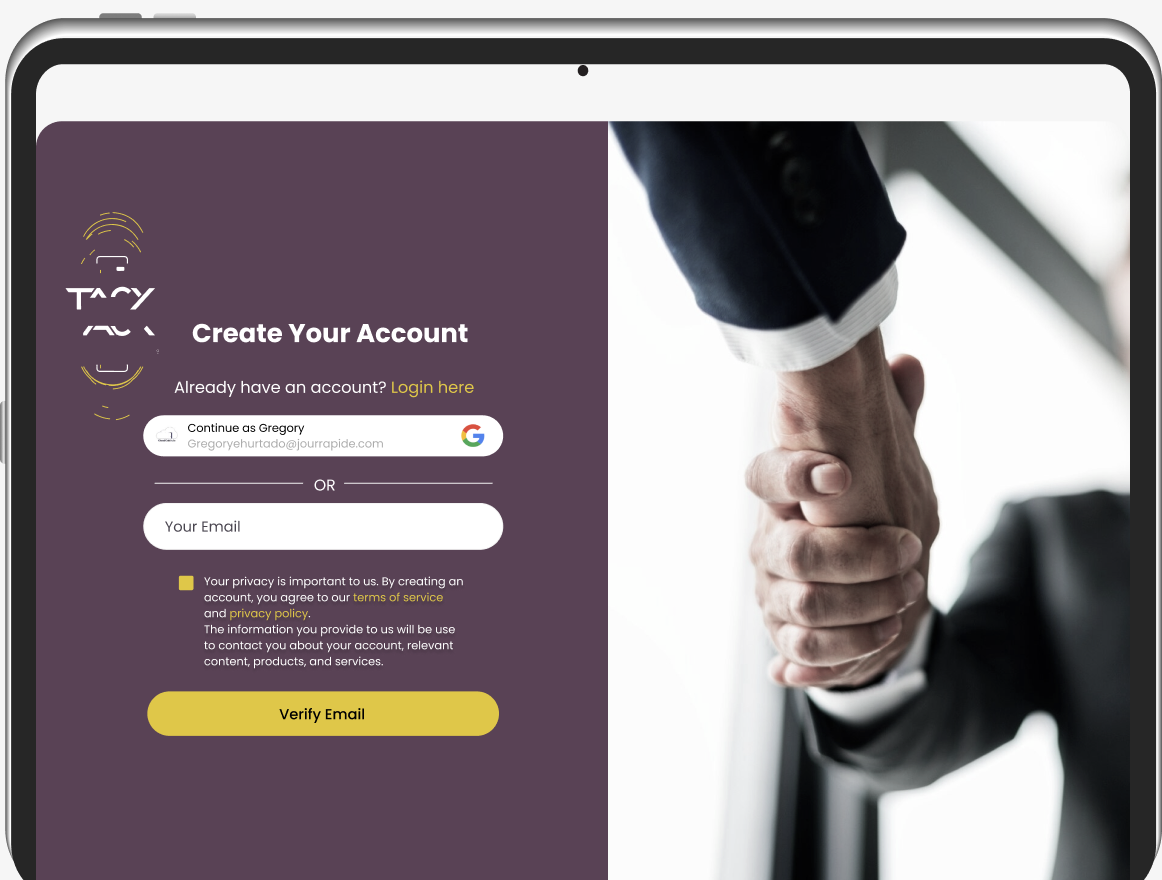 Tacx web app screen 1