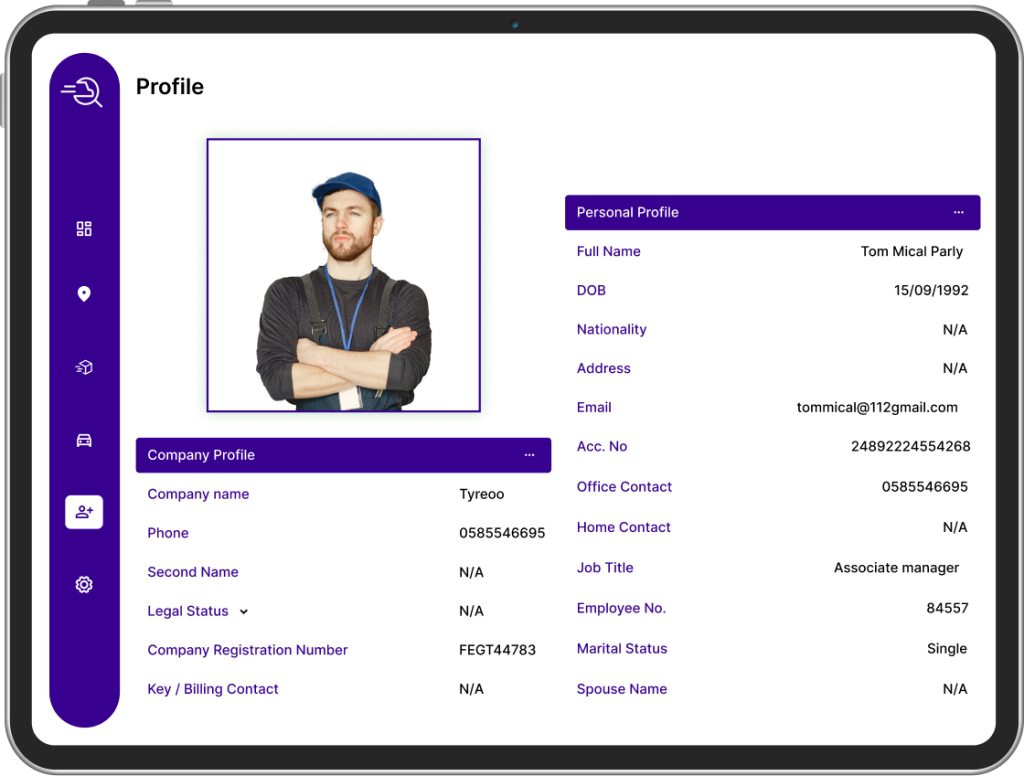 truckers-finder website mockup