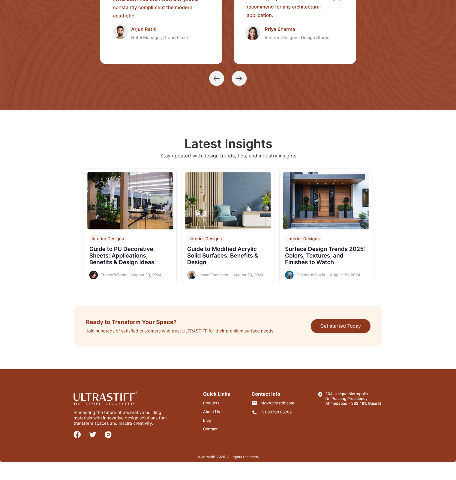 ultrastiff website screen 2