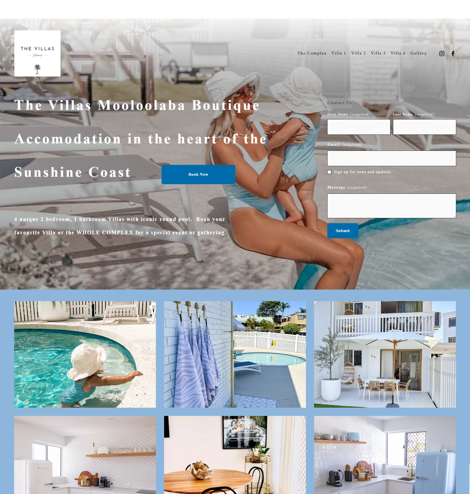 villas-mooloolaba website screen 1