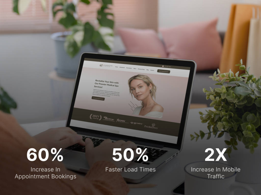 Your Studio Wellness - case study card, hover state with results