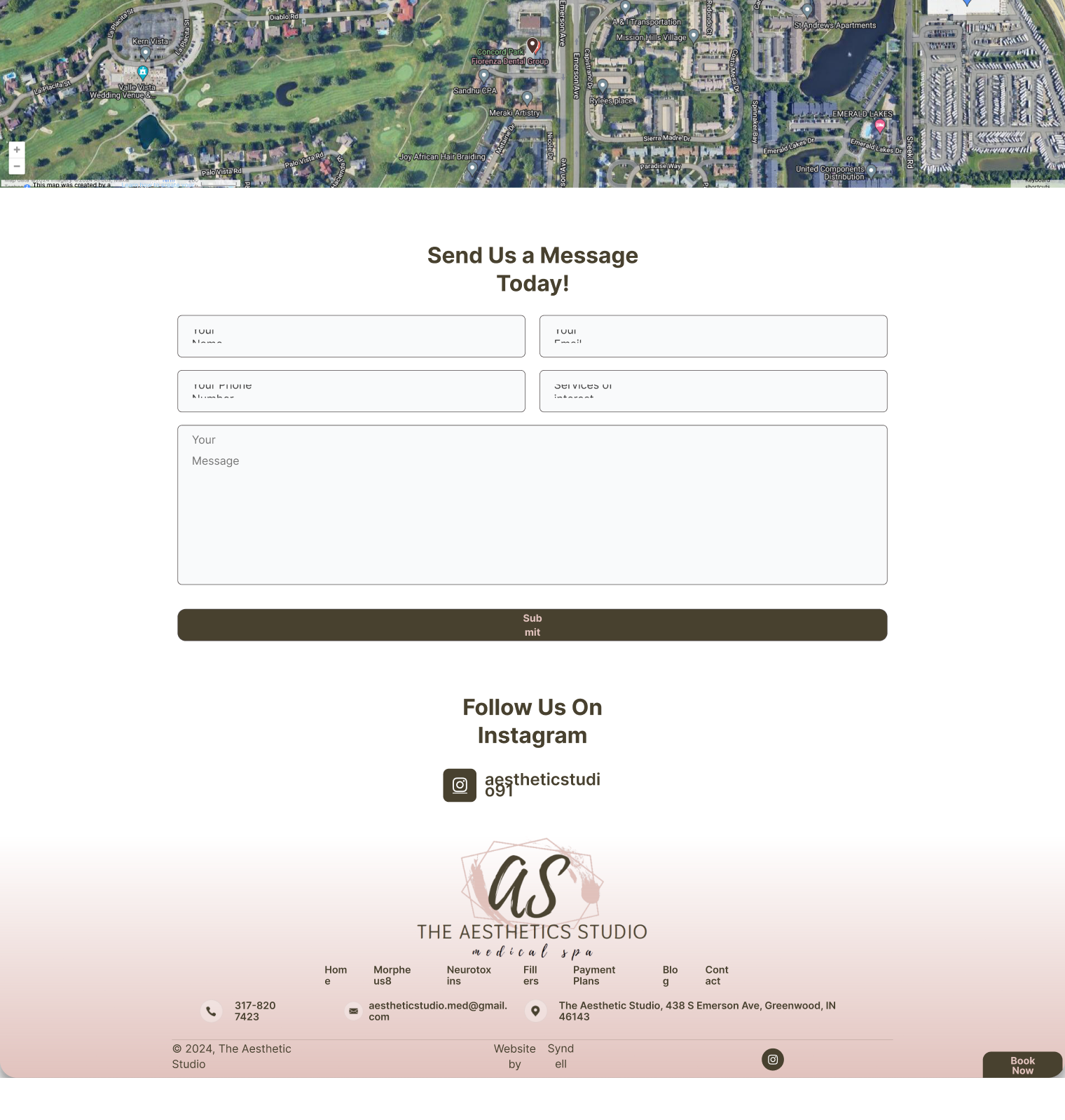your-studio-wellness website screen 2