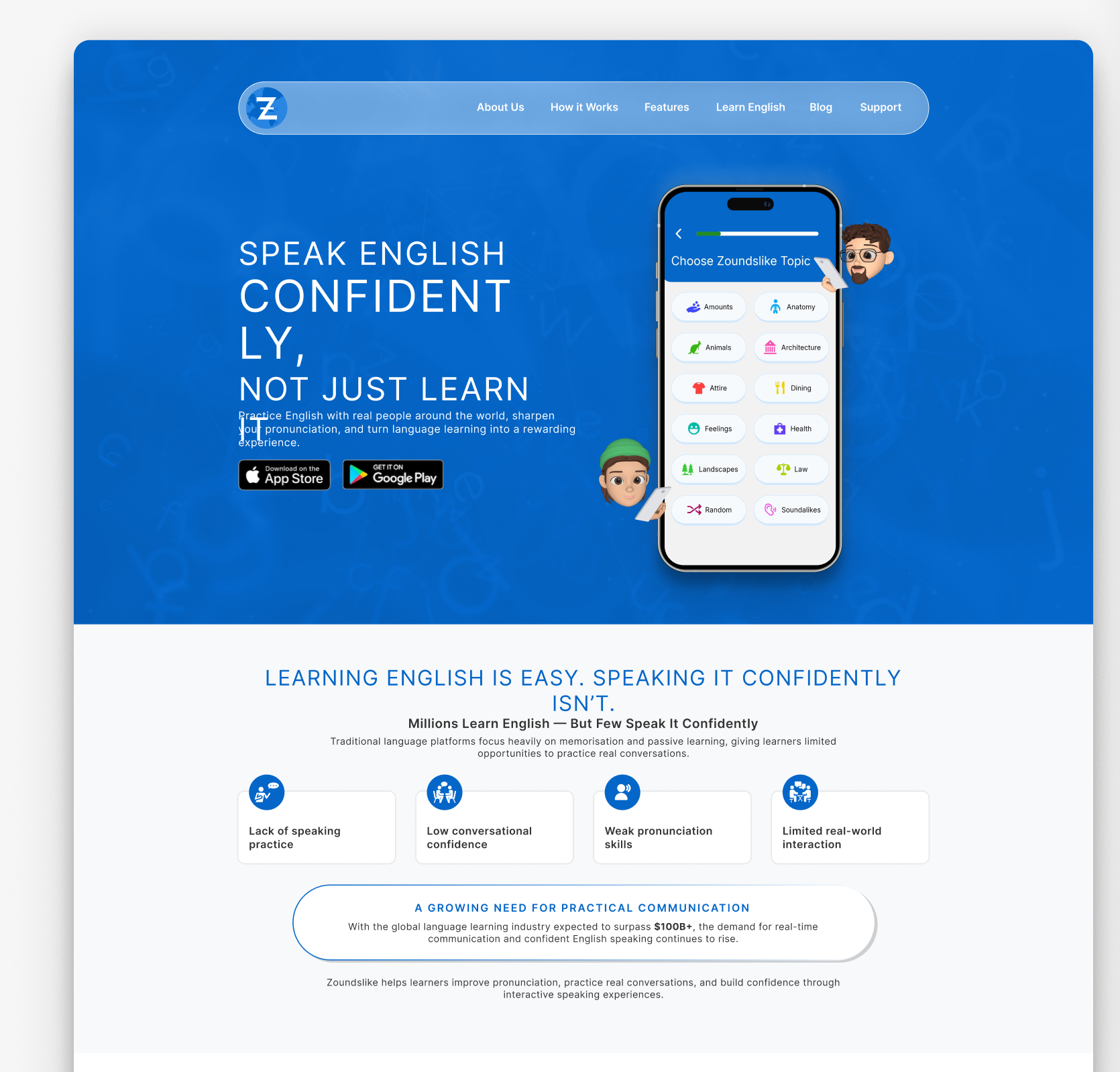 zoundslike-site website screen 1