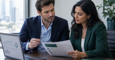 Business leaders reviewing an AI consulting engagement proposal