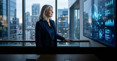 Executive reviewing an enterprise generative AI integration